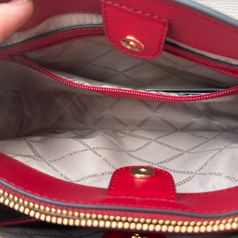 Michael Kors Red satchel NWOT - Picture 5 of 10